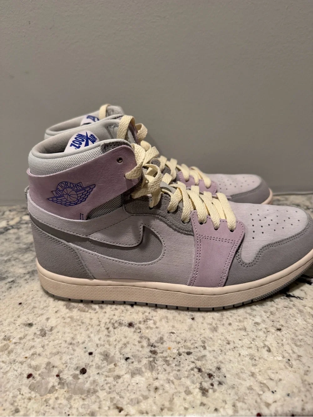 Jordan Women’s Mid Top Sneakers in Light Gray & Lavender - Picture 4 of 13